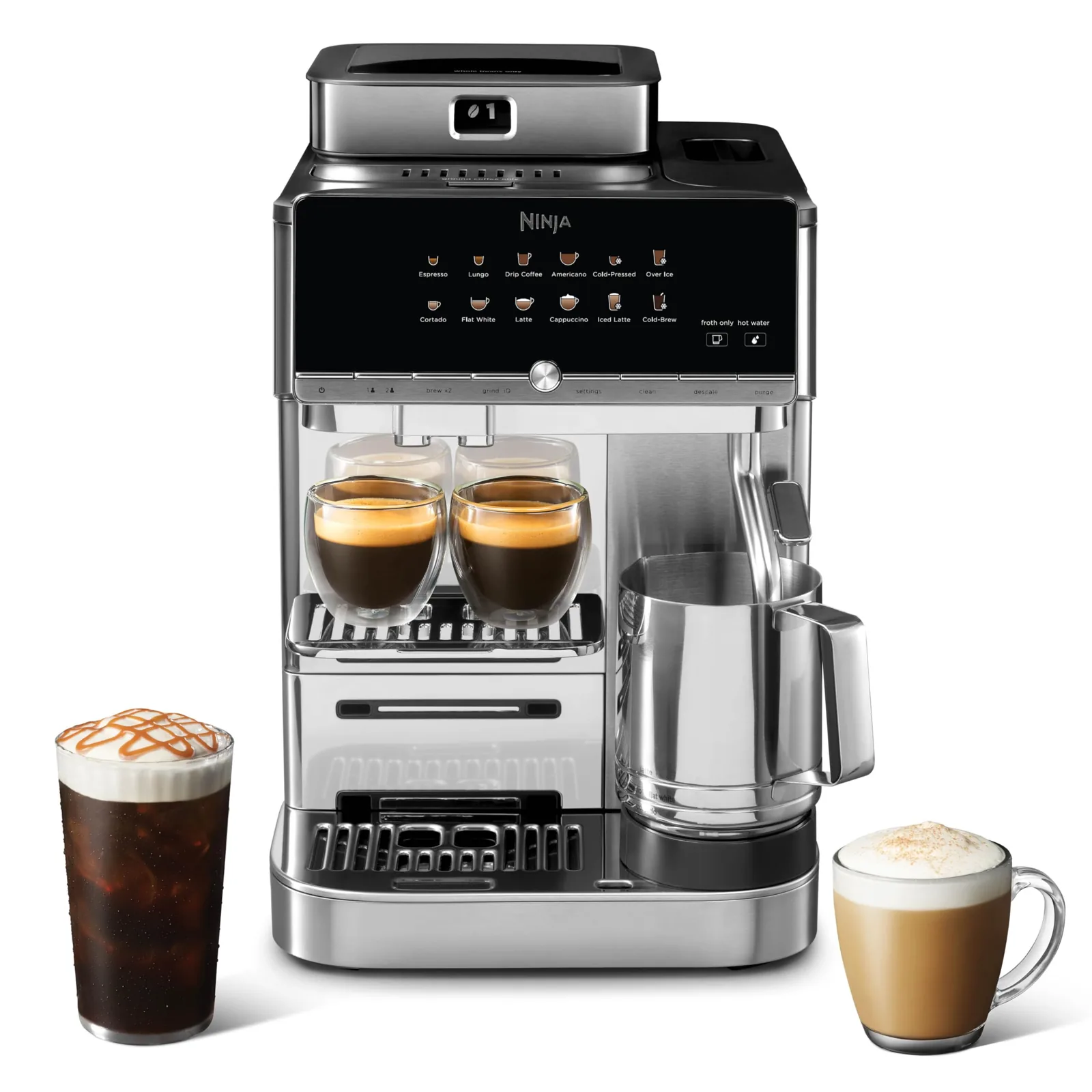 Ninja AutoBarista Pro Fully Automatic Espresso, 13 Drink Options, AE1051