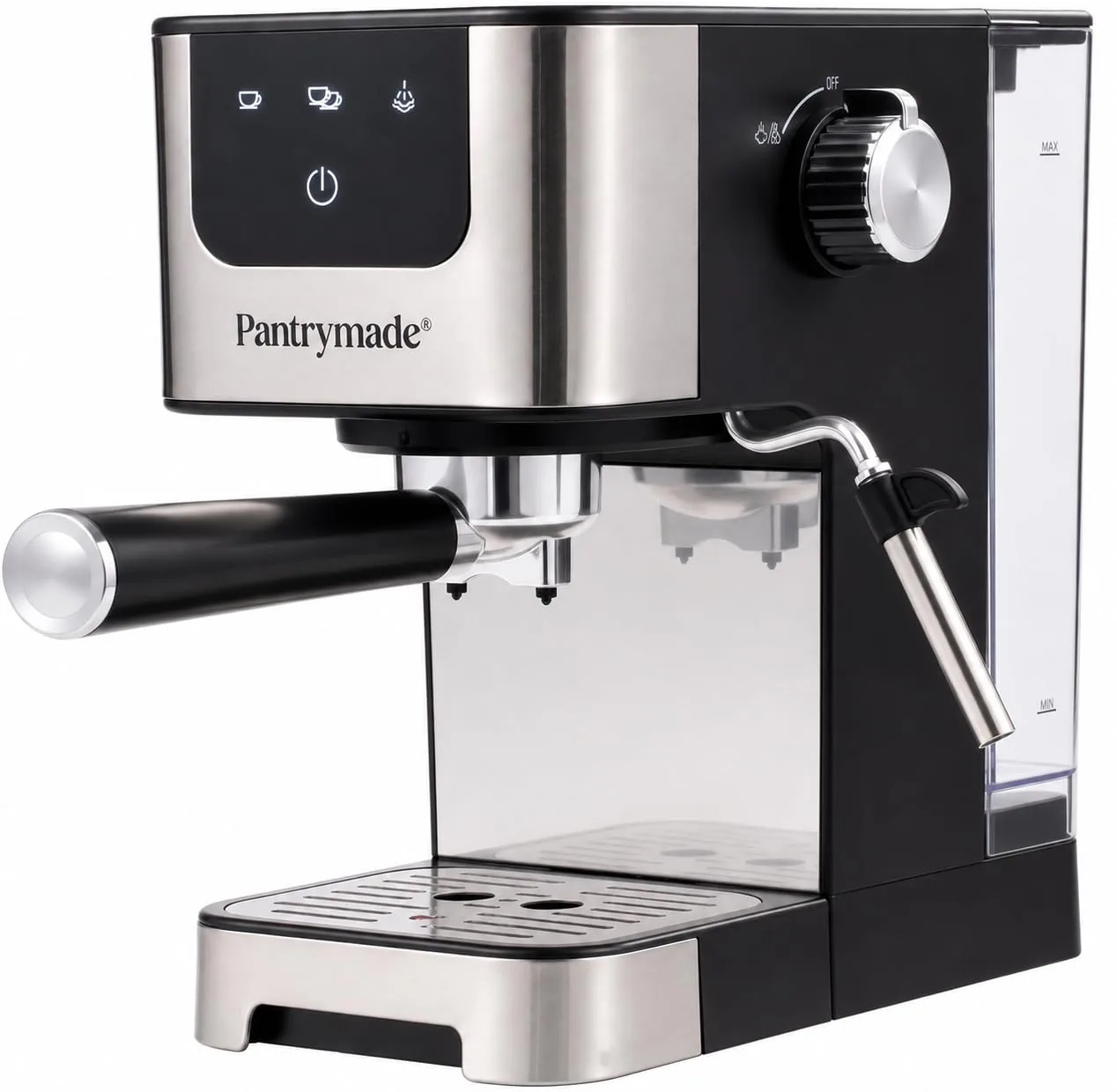 Pantrymade 20 Bar Espresso Machine with Milk Frother and LCD Display